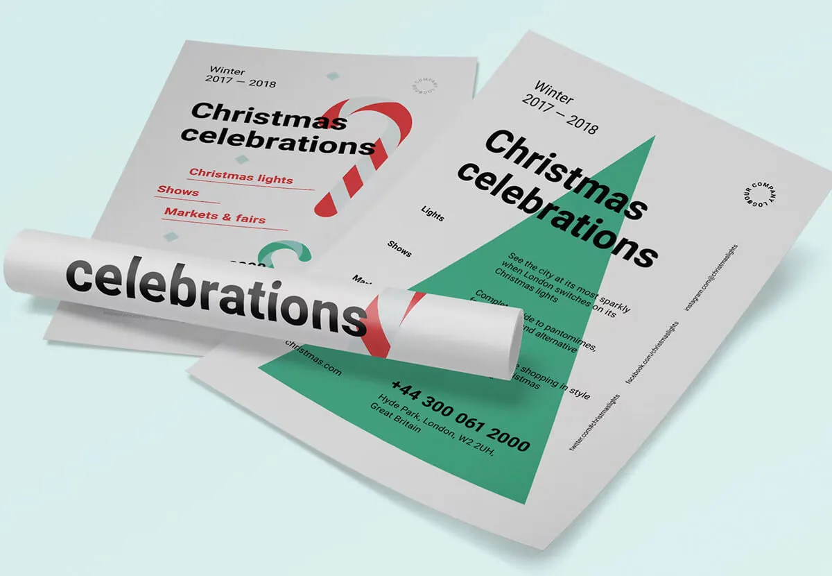 Christmas celebrations flyer designs