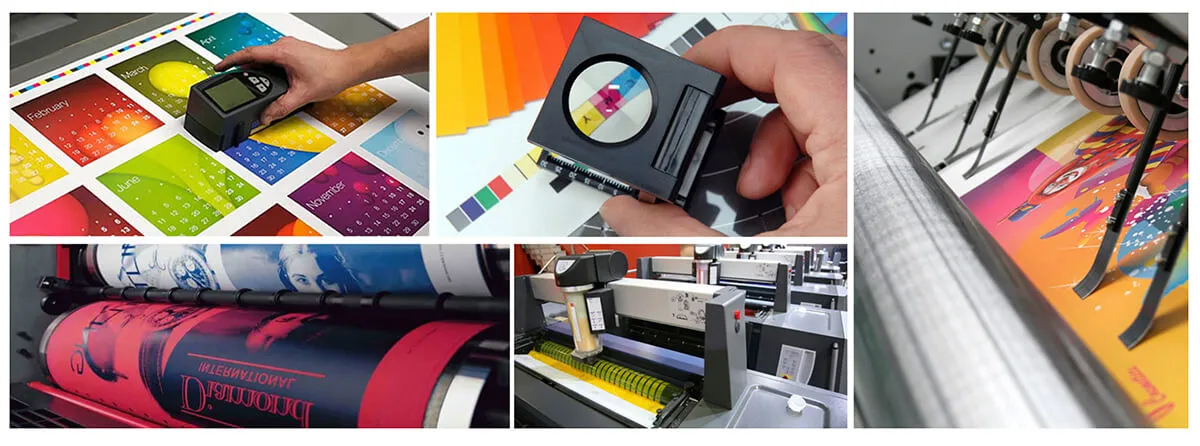 Printing processes from colour proofing to wide format production