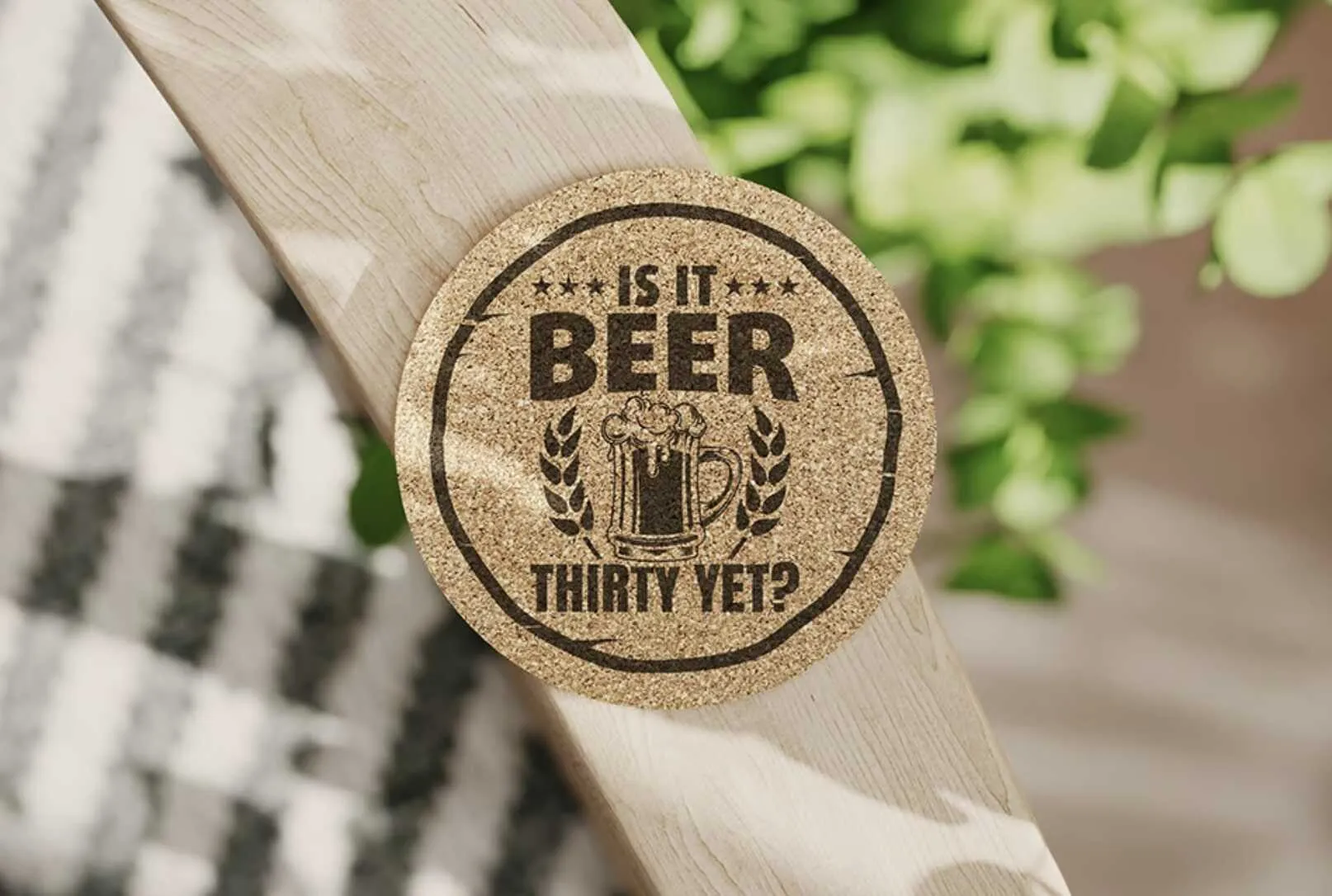 Is it beer thirty yet - branded cork beer mat