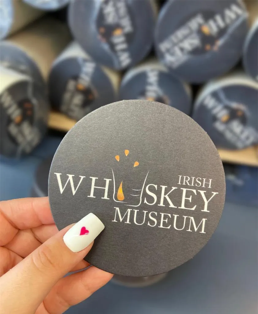 Irish Whiskey Museum branded beer mat