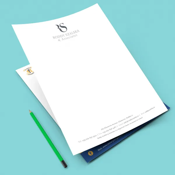 Printed solicitor letterheads with branded footer details