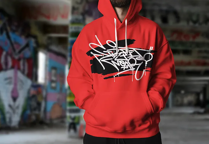 Bold graphic hoodie design trend