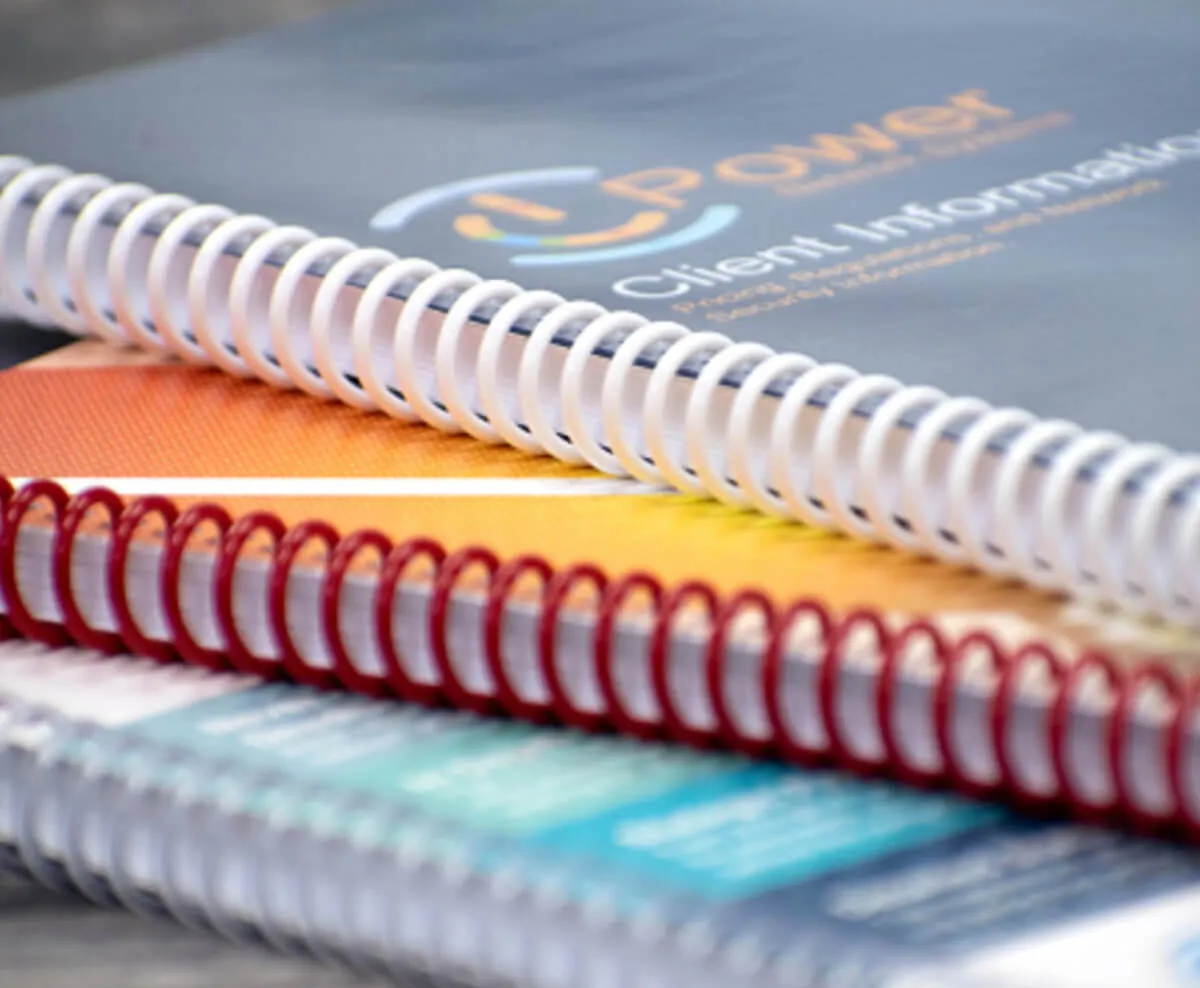 Spiral-bound booklets printed by Print Ready