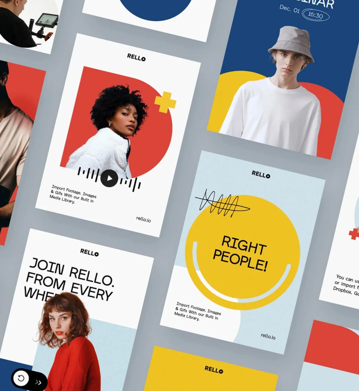 RELLO brand design card collection