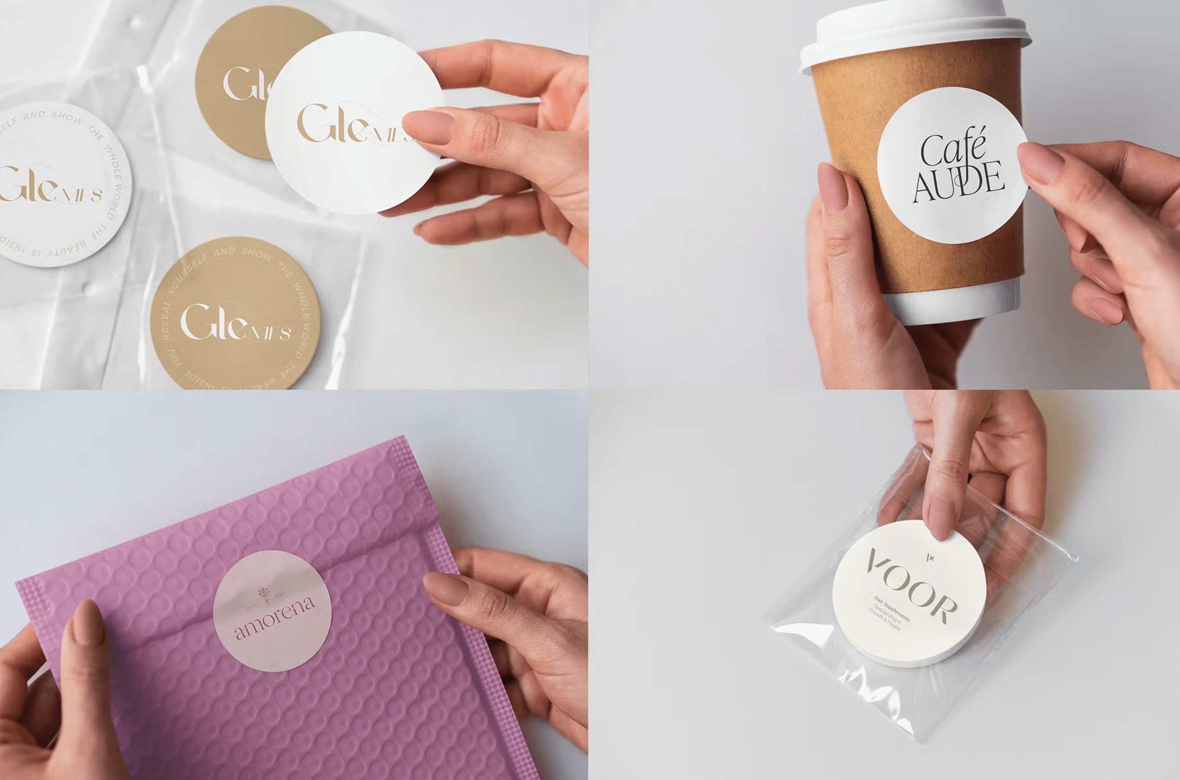 Custom branded stickers and labels