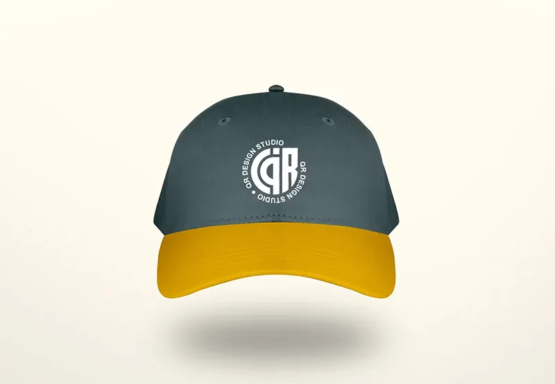 Custom printed two-tone baseball cap