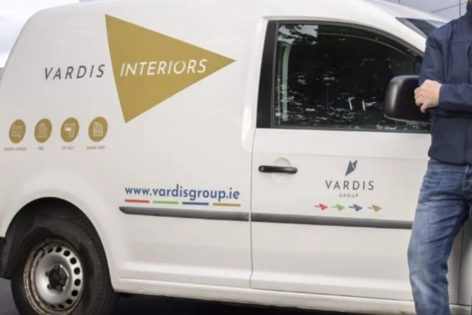 Vardis Interiors branded van with driver