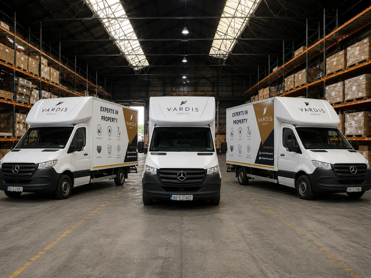 Vardis Group fleet rebranding showing finished vehicle graphics by Print Ready