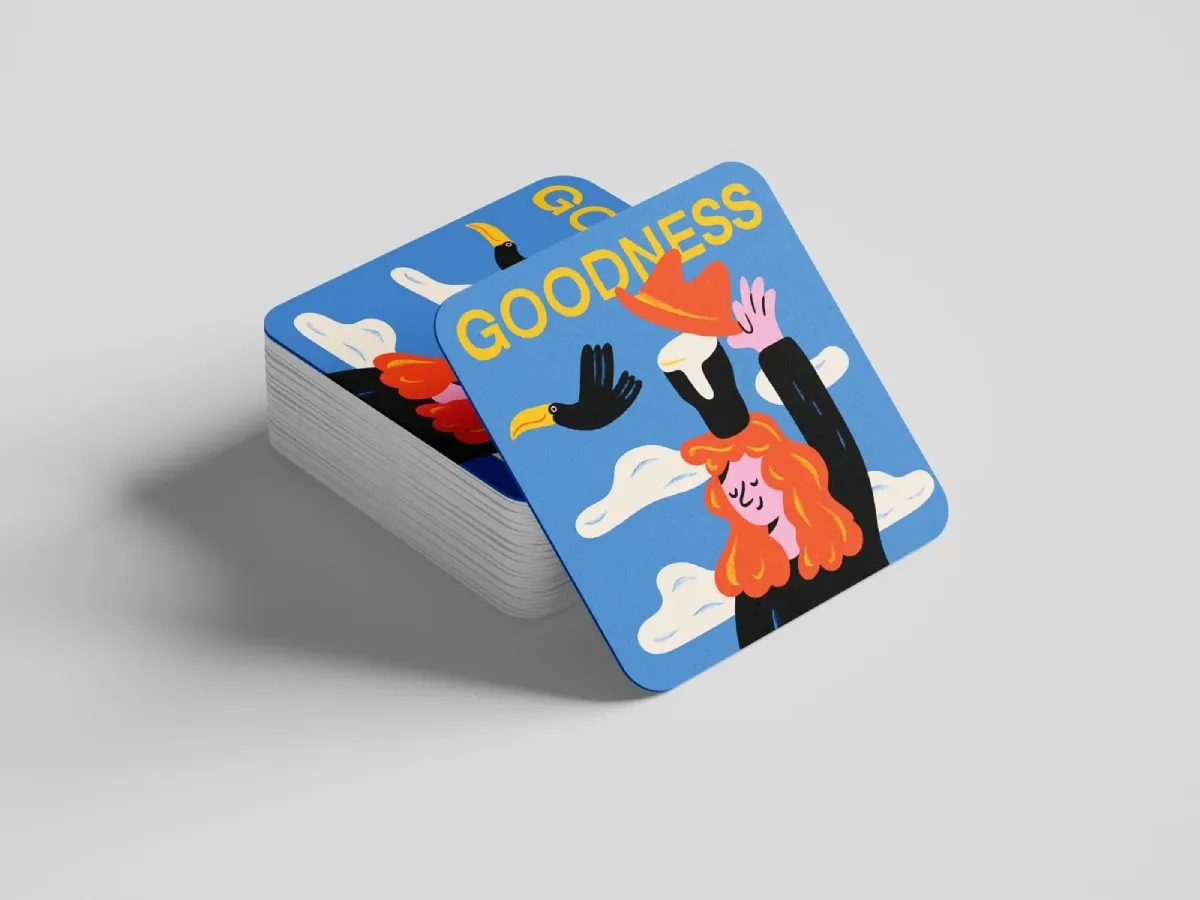 The Animal Collective illustrated beermats for Bonobo, Caribou, Impala, Kodiak and Jackal by Print Ready
