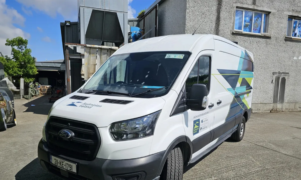 Badminton Ireland national team van with full shuttlecock-inspired wrap by Print Ready