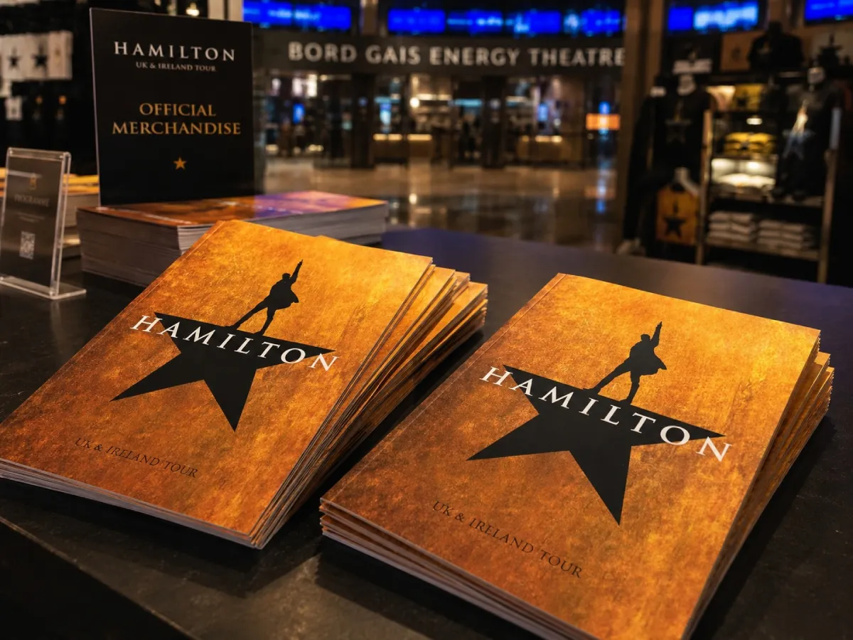 Hamilton souvenir theatre programme, PUR perfect bound with matt laminated cover, printed by Print Ready