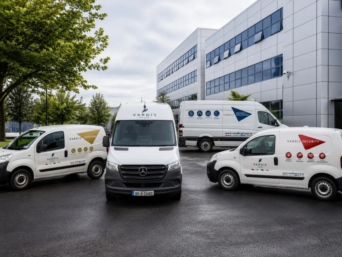 Vardis Group branded fleet vans with new vehicle graphics by Print Ready