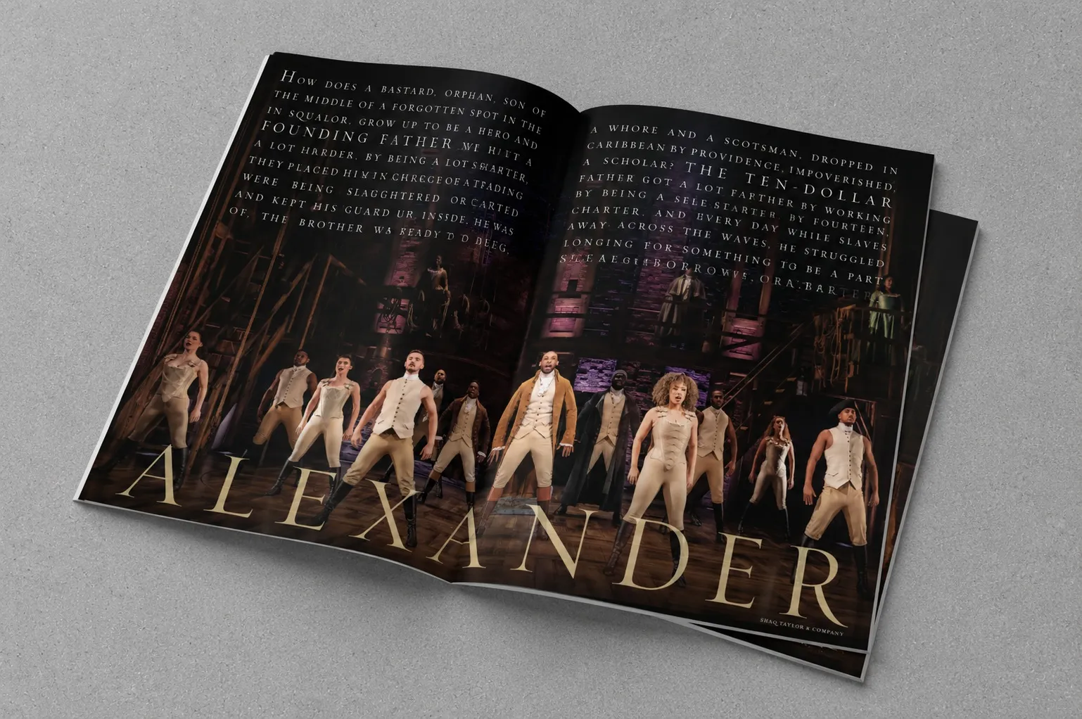 Hamilton theatre programme interior pages and cover showing print quality by Print Ready