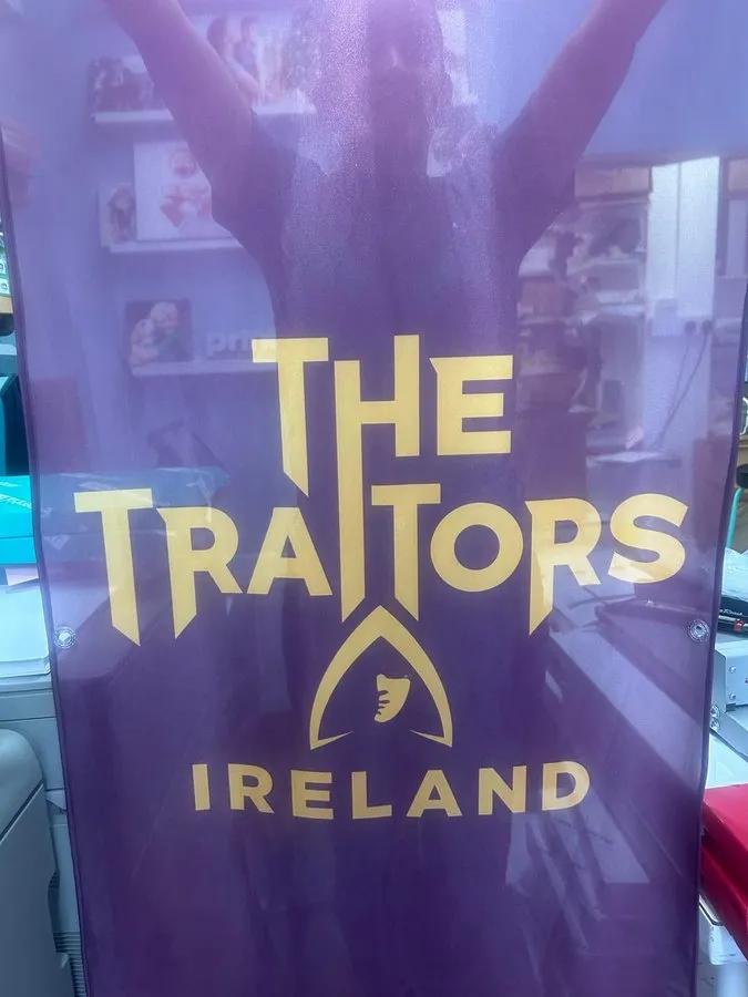 The Traitors Ireland beach flag - Print Ready