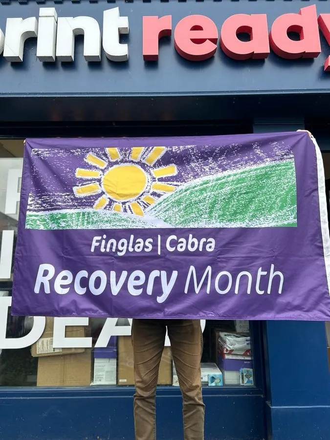 Cabra Finglas Recovery Month flag - Print Ready