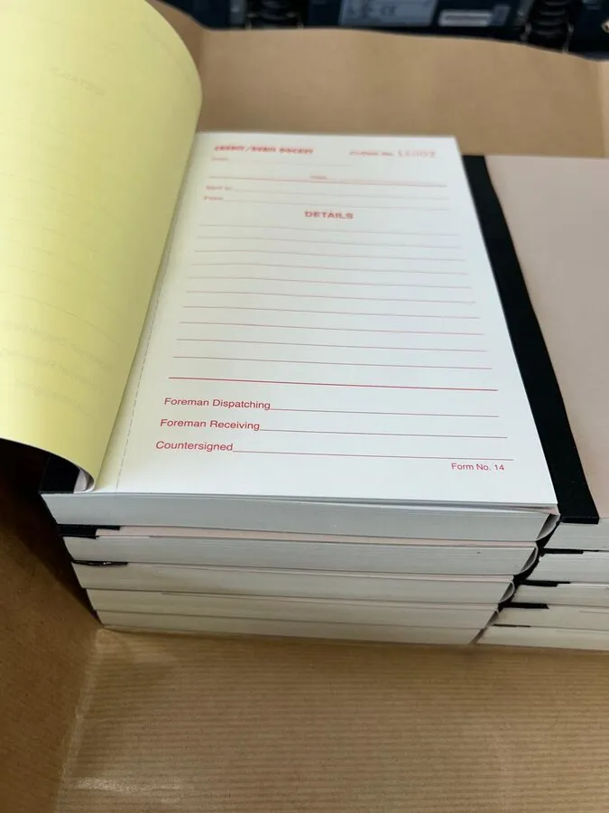 Stores requisition docket books, open pad - Print Ready