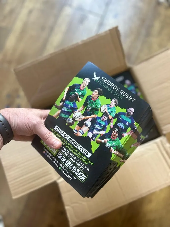 Swords Rugby A5 gloss flyers - Print Ready