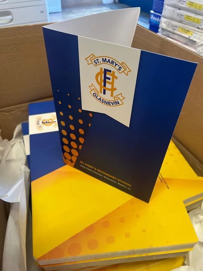 St Mary's presentation folder with crest - Print Ready