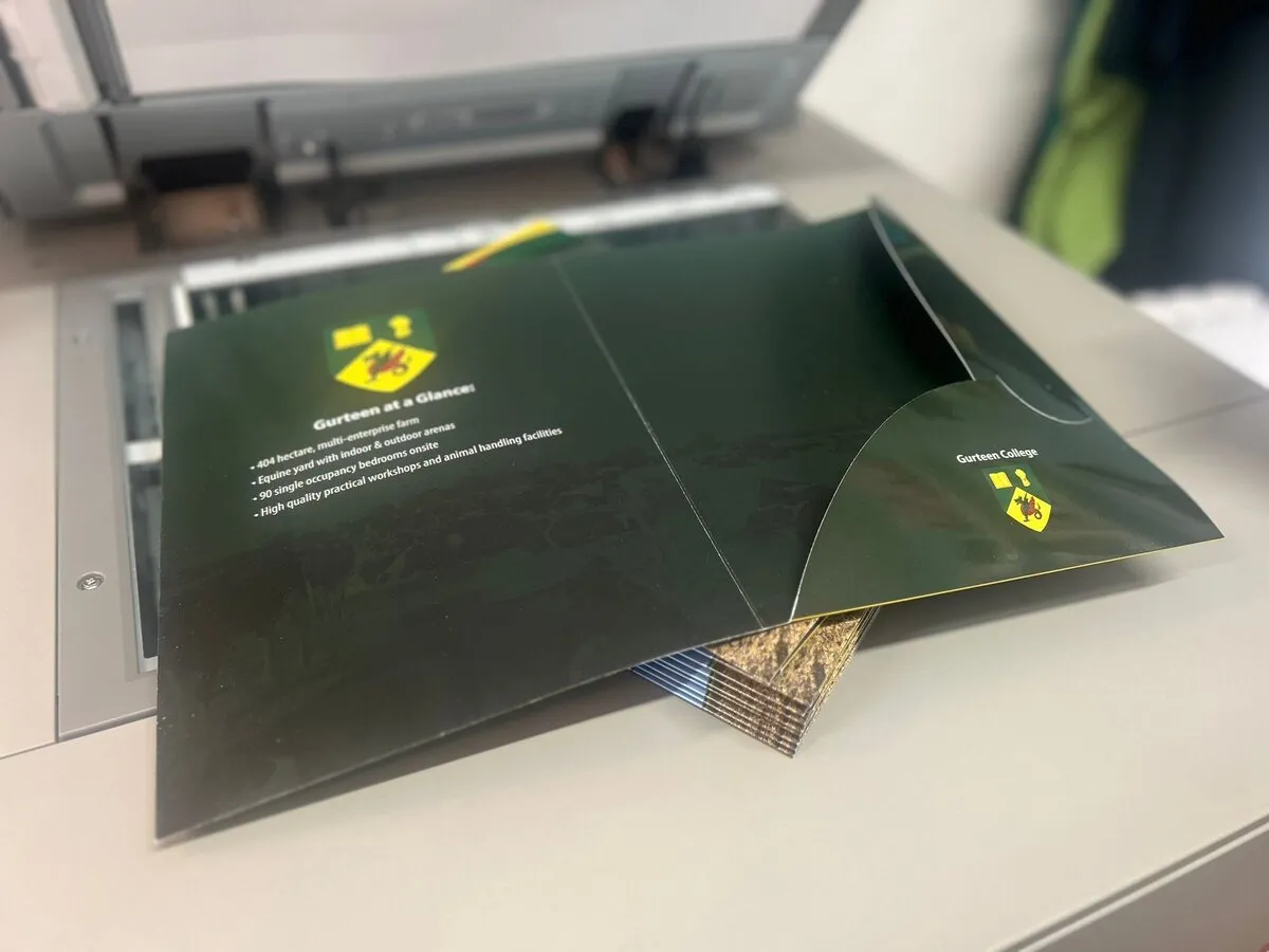 Gurteen College presentation folder, open - Print Ready