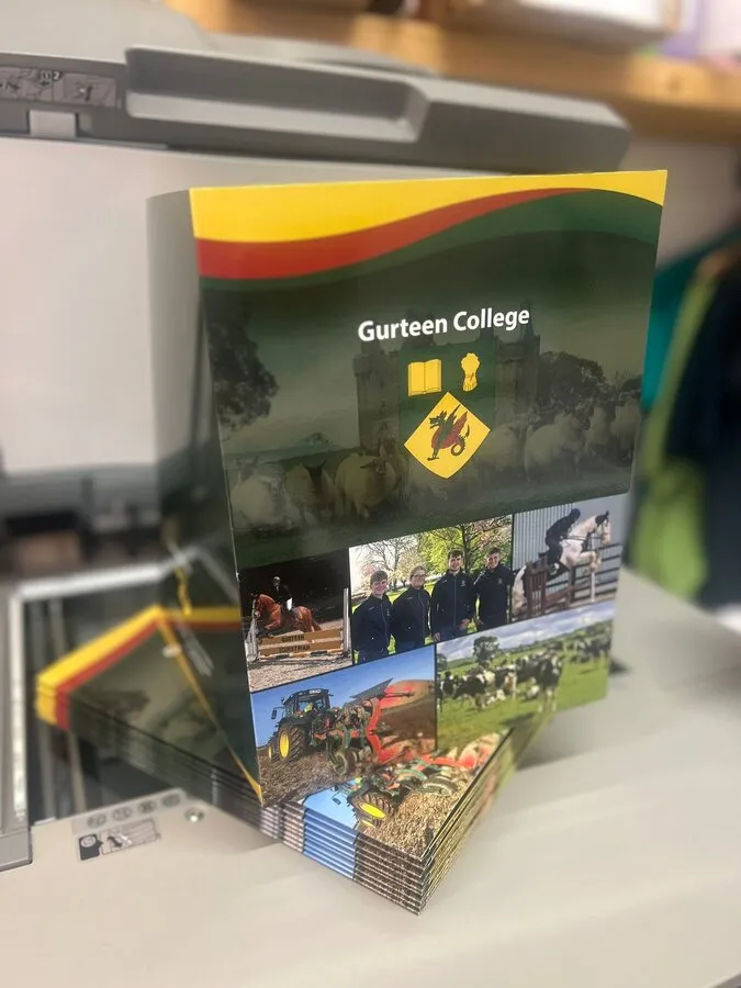 Gurteen College presentation folder with photo panels - Print Ready
