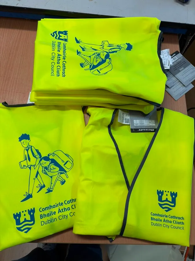Dublin City Council printed hi-vis vests - Print Ready