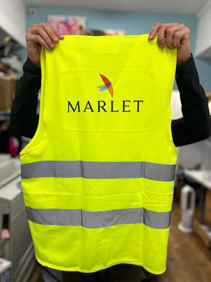 Marlet printed hi-vis vest - Print Ready