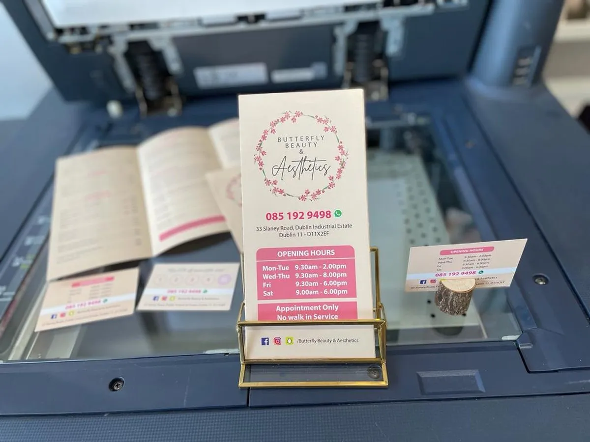 Leaflets with a business card and loyalty card - Print Ready