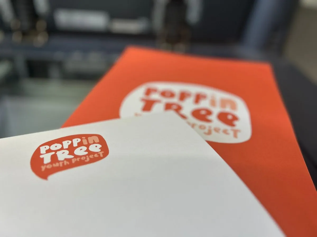 Double-sided Poppintree Youth Project letterheads - Print Ready