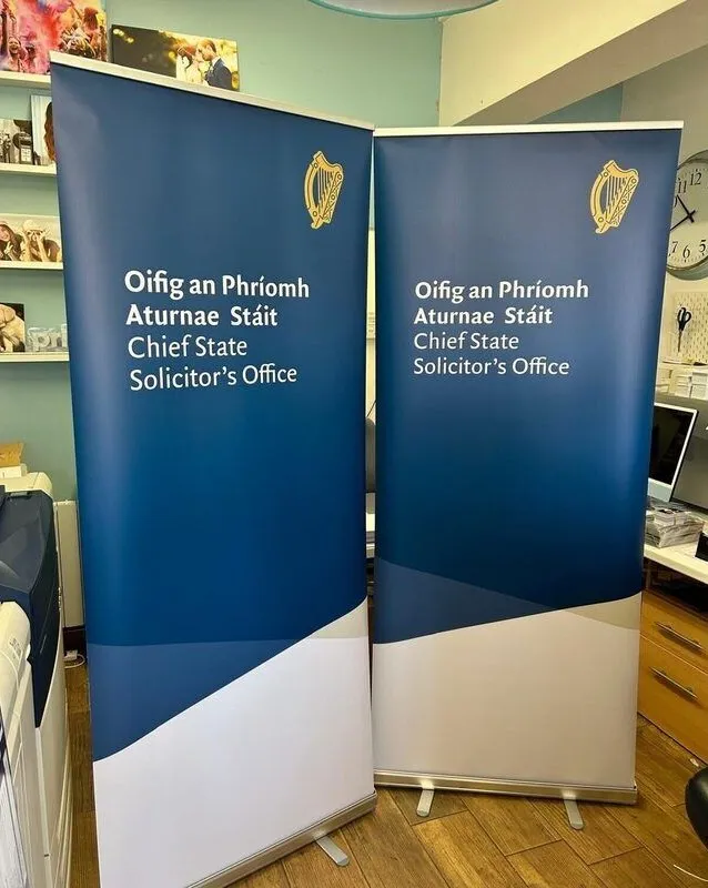 Chief State Solicitor's Office pull up banners