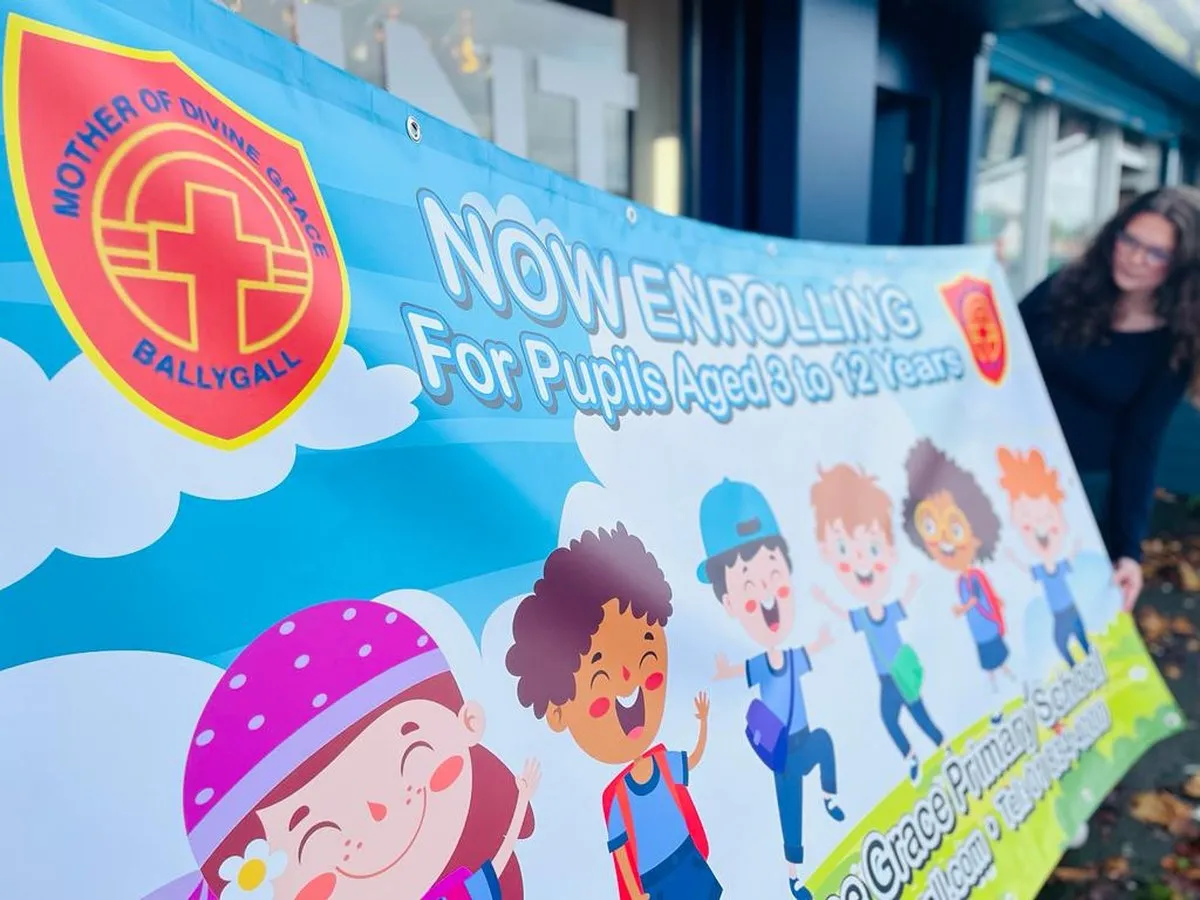 PVC banner hemmed and eyeleted all around