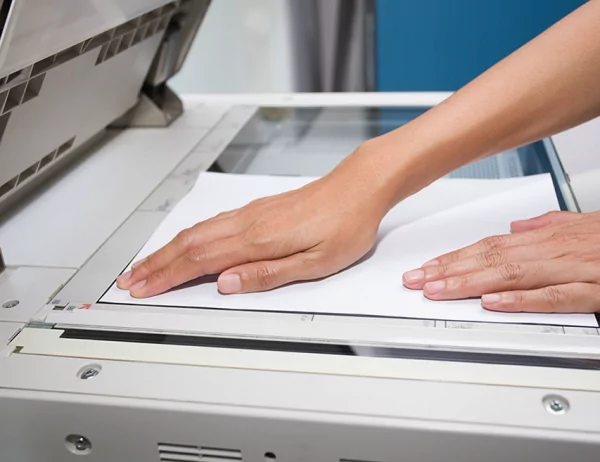 Professional document scanner in use