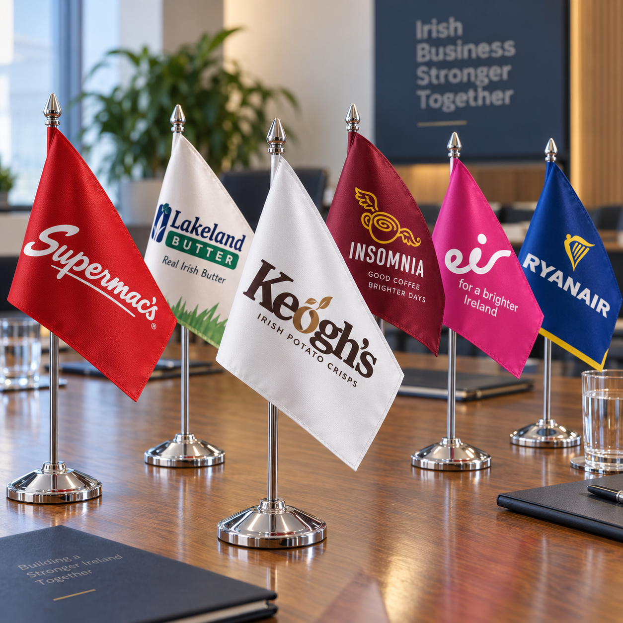 Tabletop Table Flags Small Flags for Tables Dublin Ireland Printers