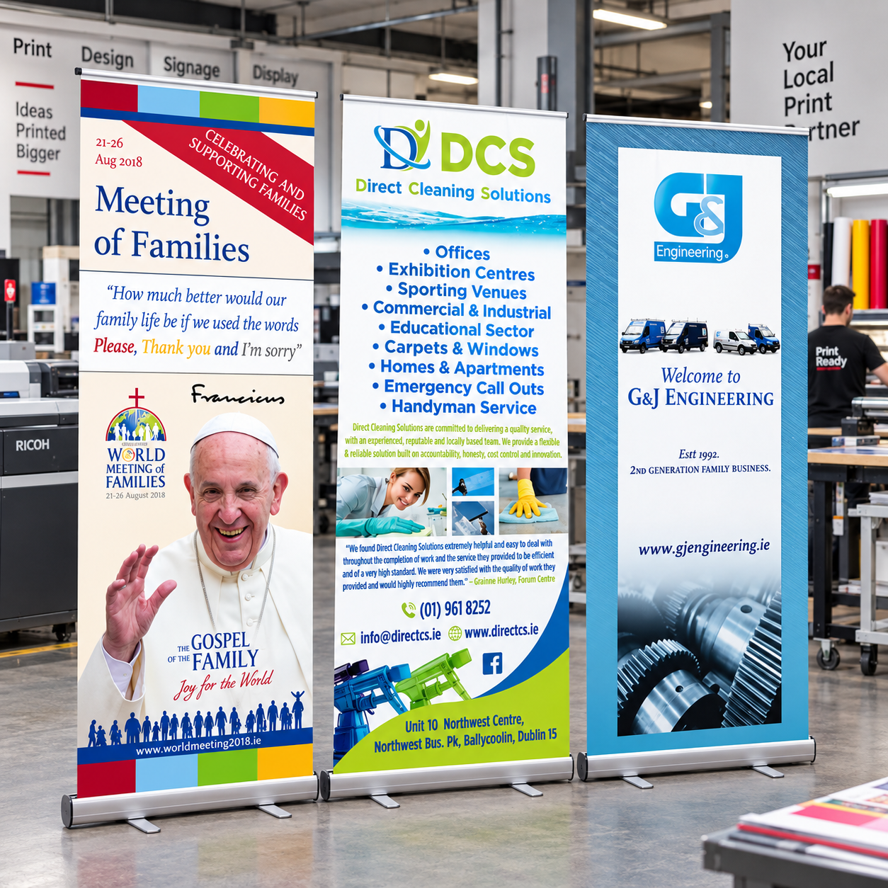 Cheap Pull Up Roll up Banner Printers Dublin Ireland