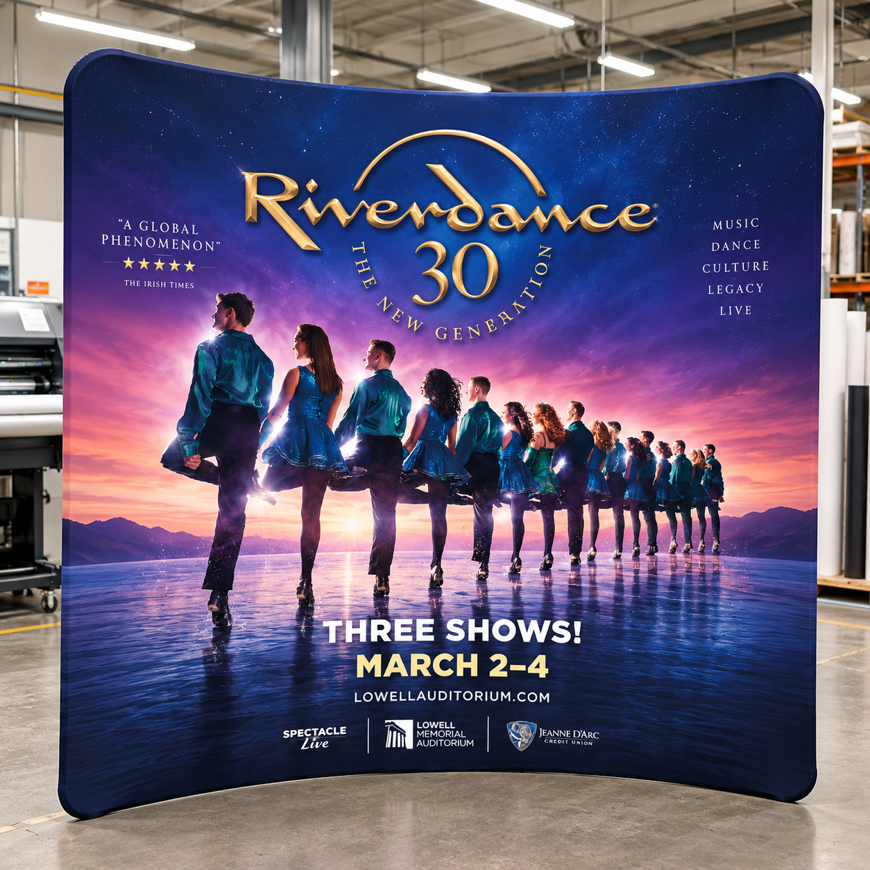 Curved Fabric Backdrop Printers Dublin Ireland Signage