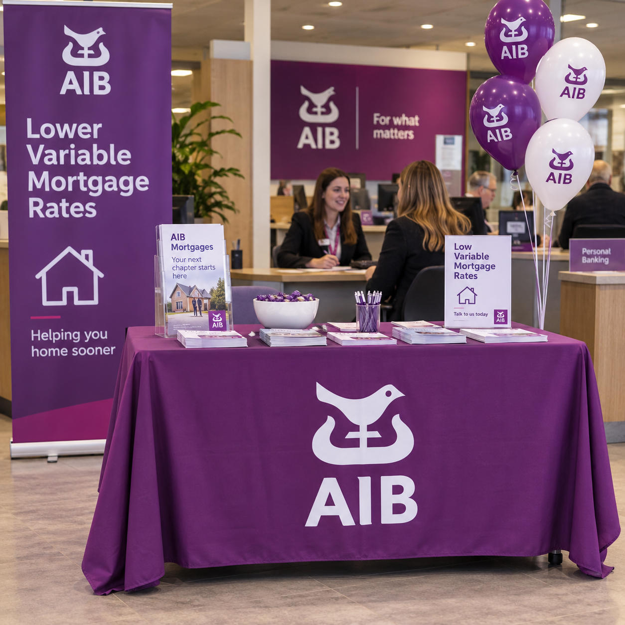 Custom printed branded tablecloth table cloth Dublin Printers Ireland Same Day