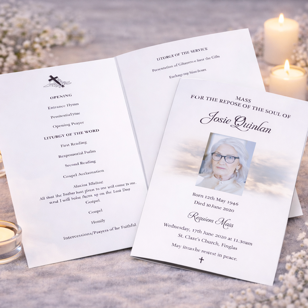 Funeral Order of Service Sheets 2