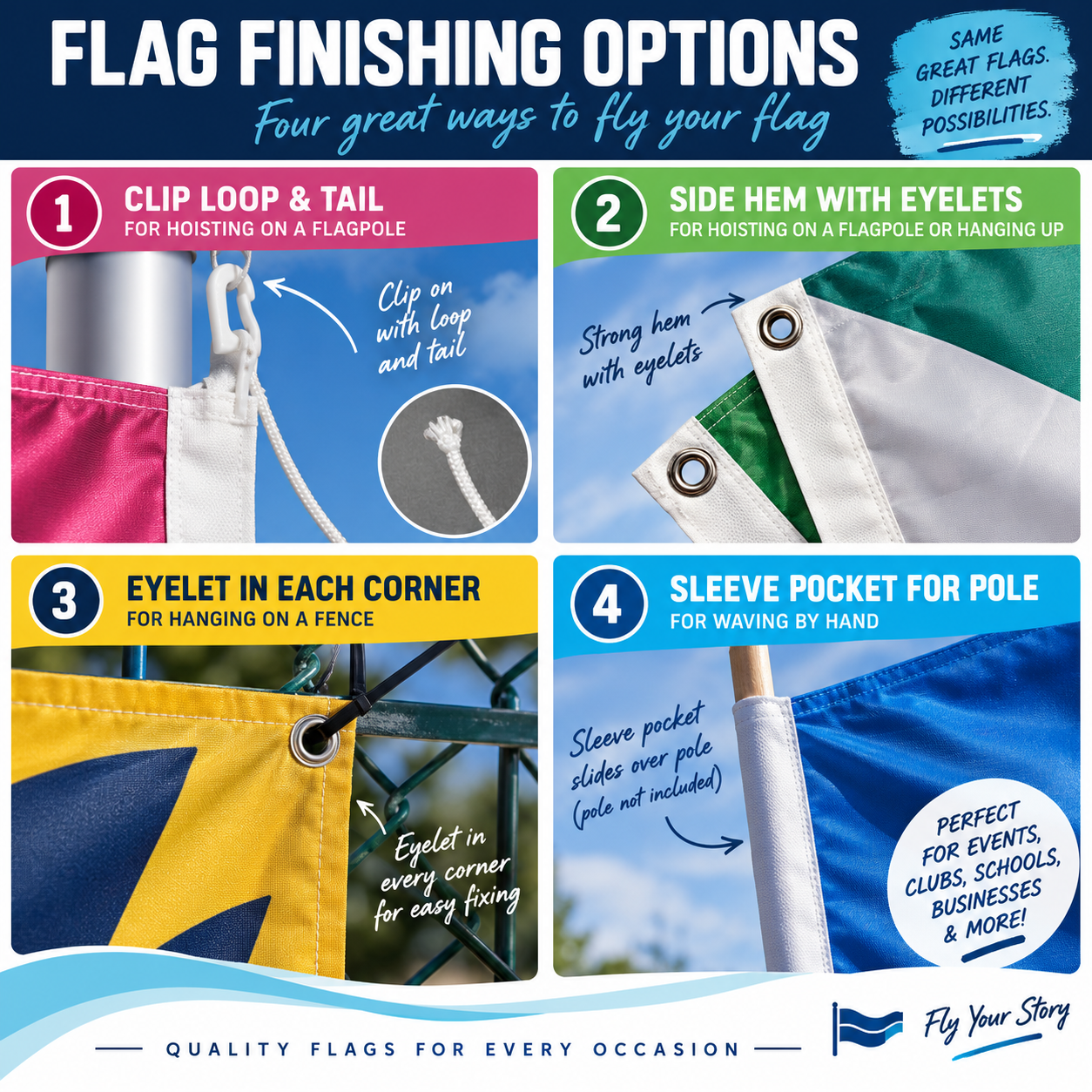 Pole Flags Eyelet Flags Waving Flags Custom Printed Dublin Ireland
