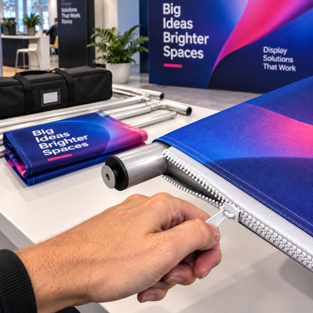 Straight Fabric Backdrop Printers Dublin Ireland Signage
