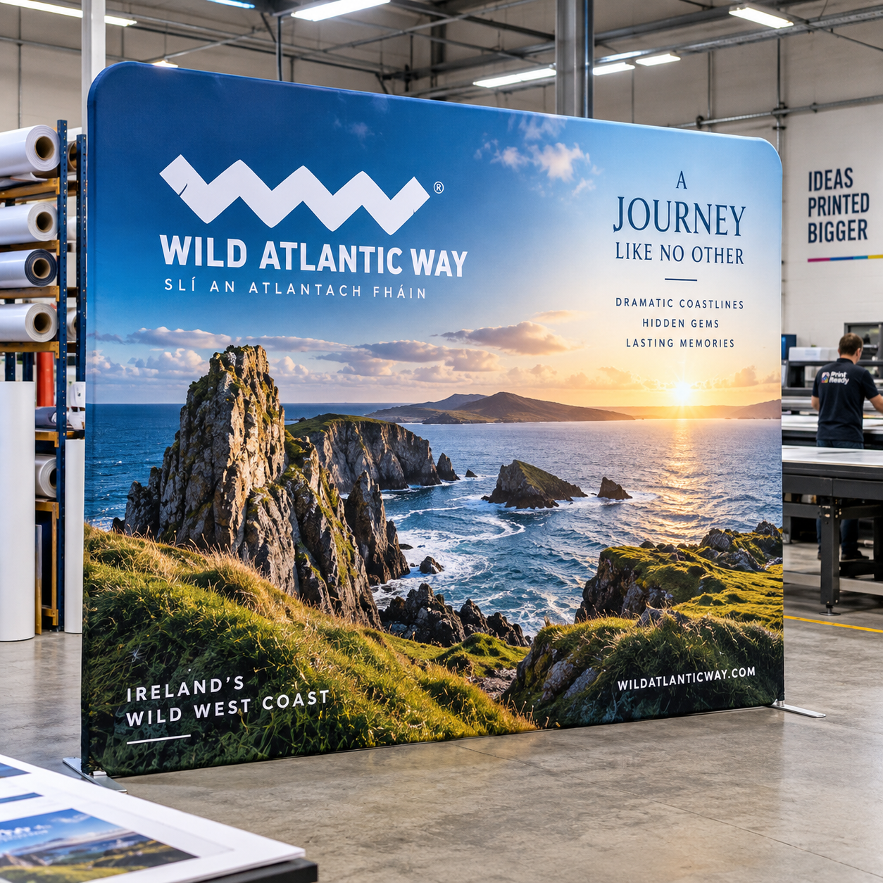 Straight Fabric Backdrop Printers Dublin Ireland Signage