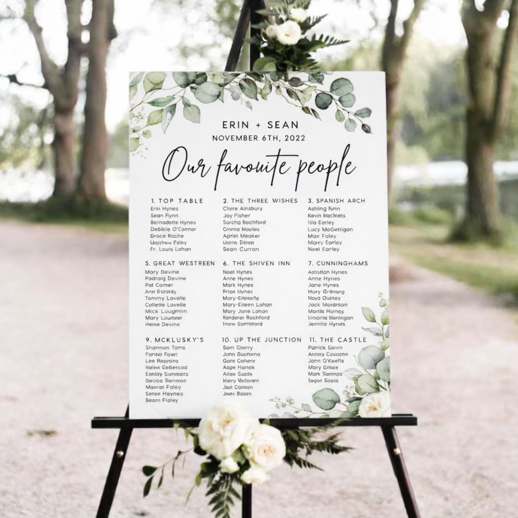 Wedding Seating Plan 3