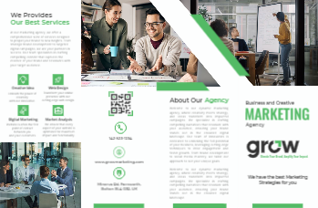 Forretningsbrosjyre Front