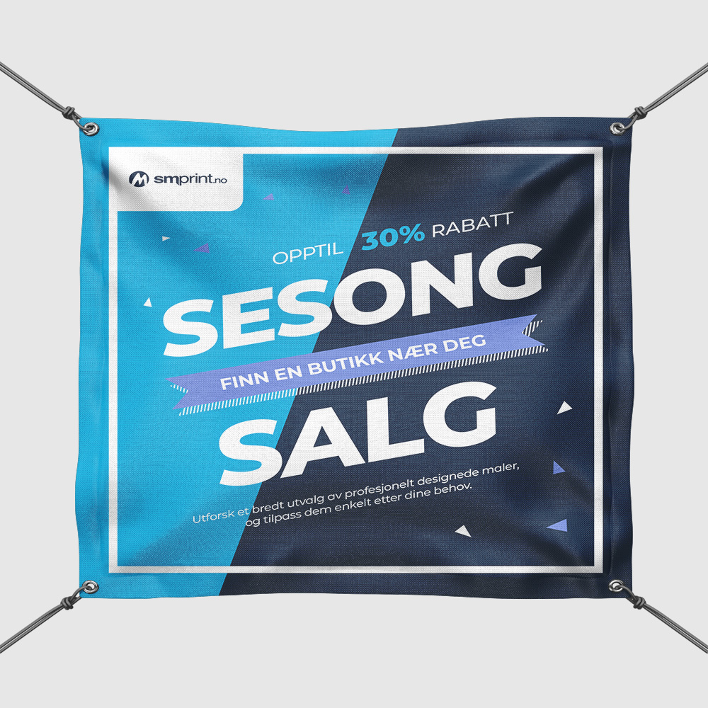 PVC reklamebanner med sesongsalg trykk til utendørs bruk