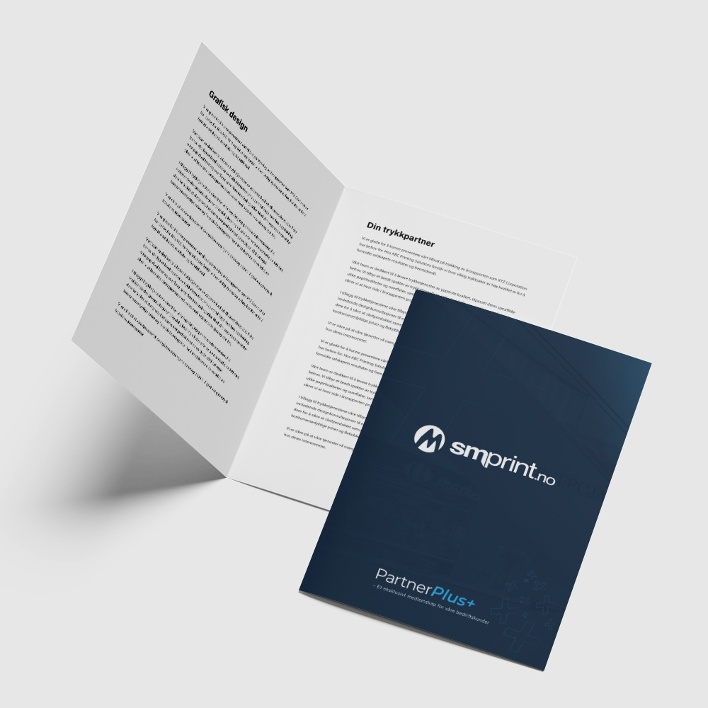 Trykte hefter med firmaprofil til markedsføring