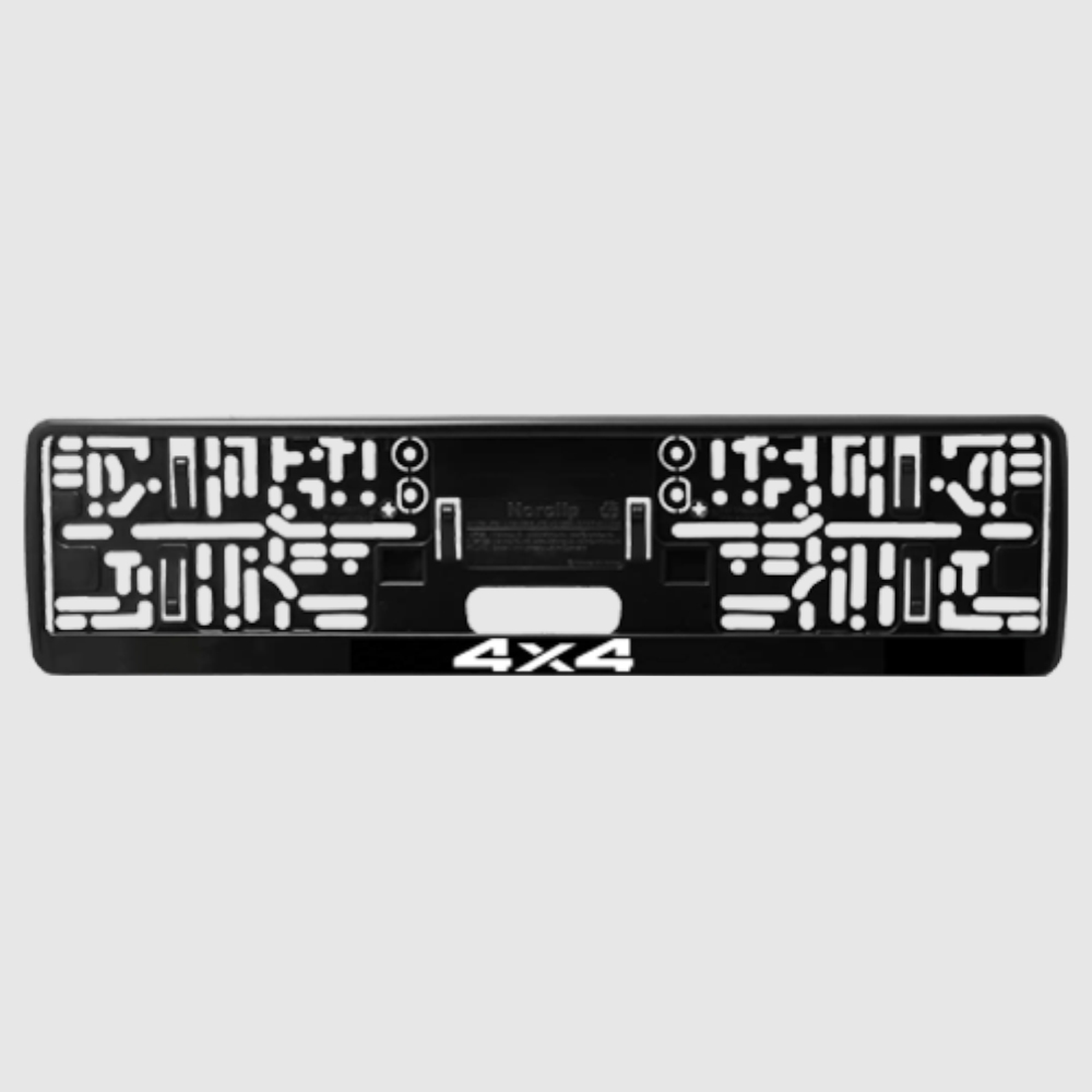 Skiltholder med 4x4 logo montert på låselist
