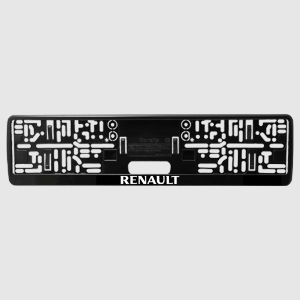Skiltholder til bil - Renault Skiltholder med Renault logo montert på låselist