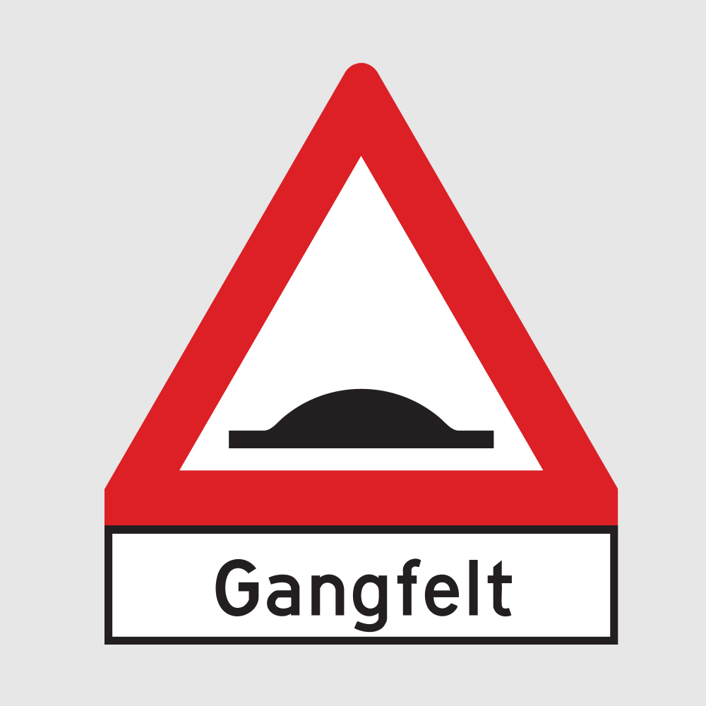 Skilt 109 808.121 - Fartshump gangfelt