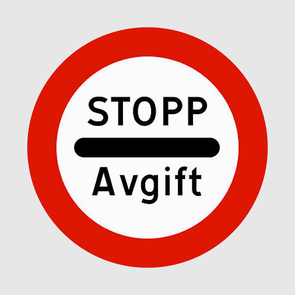 Skilt 324.2 - Stopp avgift