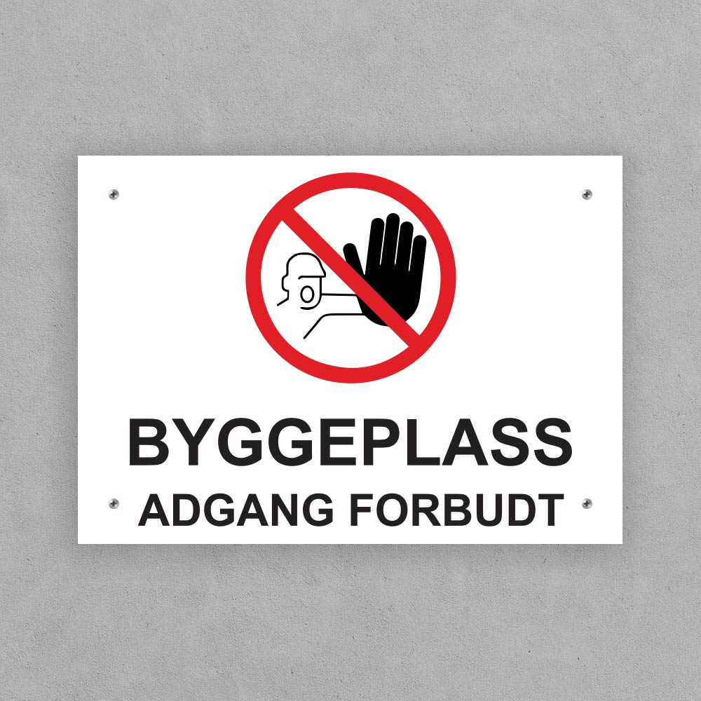 Byggeplass Adgang Forbudt 3