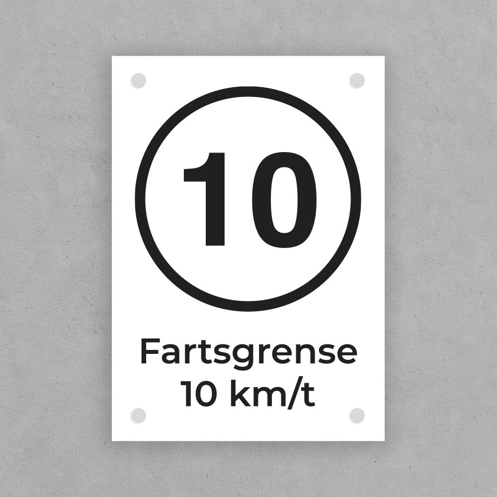 Fartsgrense 10 km/t 2