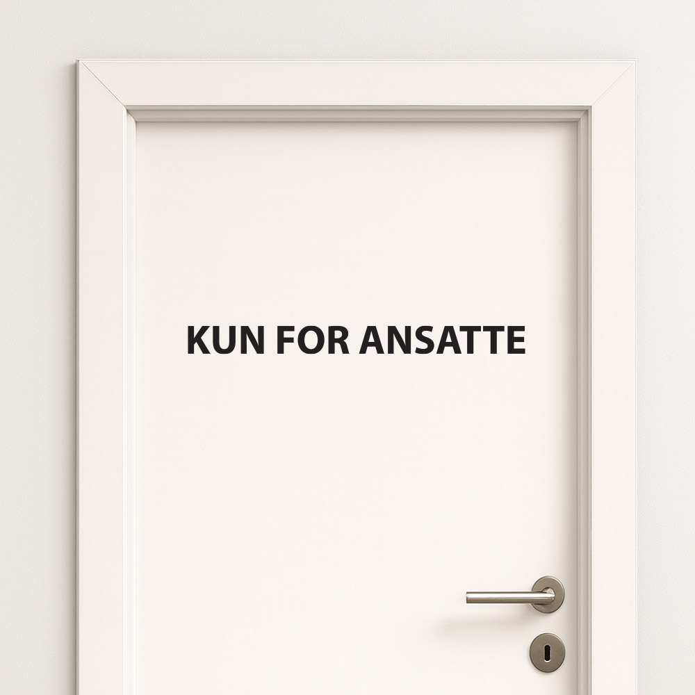 Kun for ansatte Klistremerke 2